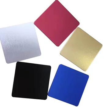 0,5 mm 100x100mm 5052 Lita Aluminijasta Plošča Barva Anodizirani Anti-Fingerprint Al Listi Lasersko Graviranje Črna, Srebrna, Rdeča, Modra, Zlata,
