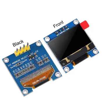 0.96 palčni OLED IIC RUMENA MODRA 12864 OLED Zaslon Modul I2C SSD1306 LCD Zaslon Odbor za Arduino DIY kit