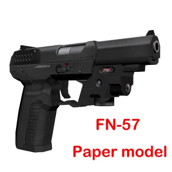 1:1 Obsega Pištolo Papir Model FN57 DIY 3D Paper Card Model Stavbe Določa Gradnja Igrače Izobraževalne Igrače, Vojaški Model Ventilatorja Darilo
