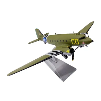 1/100 drugi svetovni VOJNI v ZDA C47 Prevoz Model Letalo Kit D Dan 75. Diecast Darilo