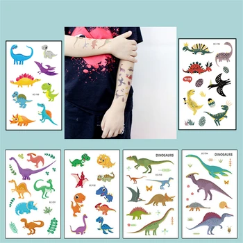 1-100 KOZARCEV Otrok Dinozaver Tattoo Nalepke Rojstni Dekoracijo Otroci Dinozaver Stranka Dobave Fant ali Dekle Stranka Korist Darila