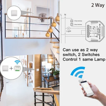 1/2 Pot 90-250V WiFi Smart Stikalo Breaker Z Železniškim Nosilec za Delo Z Alexa googlova Domača stran Tuya APLIKACIJO Smart Home Stikala za Luč