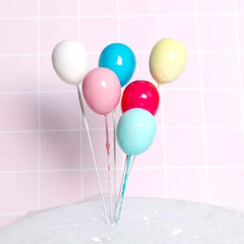 1/2Pcs Candy Barve Balon Zbirka Torto Pokrivalo za zabavo Dekoracijo Sladica lepo Darila za Rojstni dan Poročna Torta Zastav