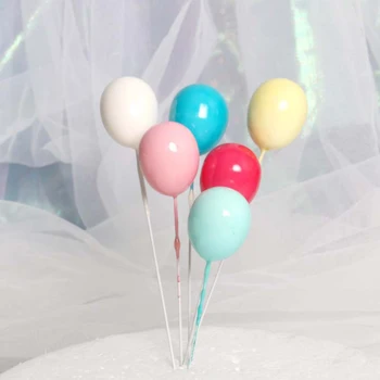 1/2Pcs Candy Barve Balon Zbirka Torto Pokrivalo za zabavo Dekoracijo Sladica lepo Darila za Rojstni dan Poročna Torta Zastav