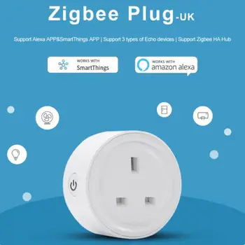 1-4 Kos ZigBee NAS KRALJESTVU Plug WiFi Smart Vtičnico Vtič iz Vtičnice Daljinski upravljalnik Deluje Z Amazon Alexa Združljiv Dropshipping