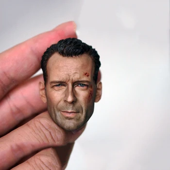 1/6 Obsega Die Hard - John Mcclane Bruce Willis Boj Poškodbe Glave Model fit 12