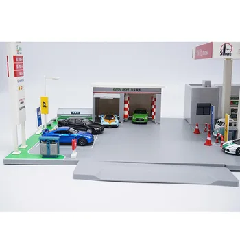 1/64 Obsega Simulacije Sinopec bencinska modela igrača pokrajine nastavite bencinska modela avtomobila Home office dekoracijo zaslon