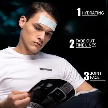 1 Kos Moških Čelo Gubam Obliž Fine Linije Odstranitev Anti-Aging Nalepke Preprečevanje Gub Za Obraz Za Nego Kože