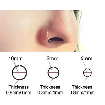 1 Kos Ustnice, Nos Obroči Nevtralno Punk Lip-oblikovan Ušesa, Nos Posnetek Ponaredek Membrana z Perforirano Ustnice Obroč Jeklen Obroč, Nakit Telo