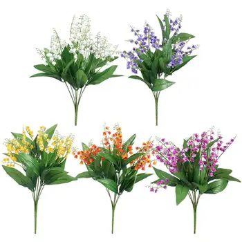 1 Kup Dekorativni Umetno Cvetje šmarnica 7Branches Poroka Poročni Šopek Plastični Ponaredek Bell Orhideja