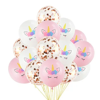 1 Nastavite Samorog Stranka Baloni Za Rojstni Dan Baloon Samorog Dekoracijo Iz Lateksa Konfeti Balonom, Rojstni Dan Baloni, Dekoracija Otroci