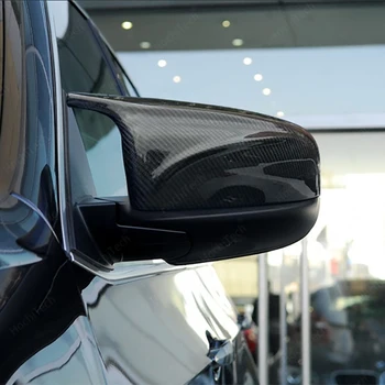 1 Par Ogljikovih Vlaken Videz ABS Ogledalo Kritje X5 X6 Avto Strani Rearview Mirror Skp Zajema Zamenjavo Za BMW X5 X6 E70 E71 2007-2013