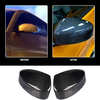 1 Par Rearview Mirror Pokrov, iz Ogljikovih Vlaken Strani Vzvratnega Ogledala, Pokrov zaščitni pokrov za Nissan 350Z Z33 2003-2008
