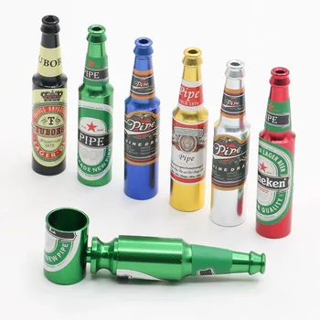 1 Pc Mini Ustvarjalne Pip Pivo Steklenica Slog Narguile Darila Zel Kovin, Tobak za Pipe Okraski za Kadilec Plevela Dodatki