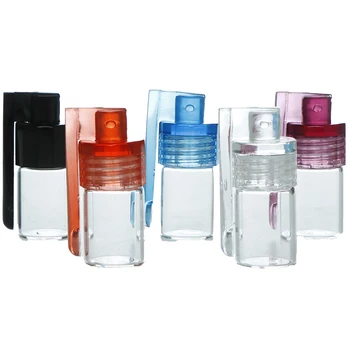1 Pc Steklena Okrogla Steklenica Nepremočljiva Tabletke Primeru Zaprti Posodi Mini Snuff Steklenice Naključno Barvo