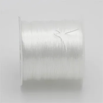 1 Roll 22M 0,5 mm Jasno Najlon Bela Inelasticity Elastične Žice Kabel Niz Nit Za DIY Ogrlica, Zapestnica, Izdelava Nakita
