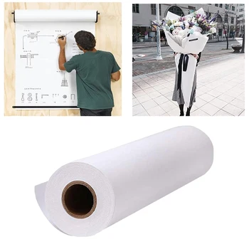 10/20/30 m Bela Risba Papir Roll Reciklirati Umetnost Potrebščine za Otroka DIY Slikarstvo