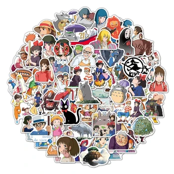 10/50 Kos/veliko Hayao Miyazaki Risanka Živahen Stran Anime Nalepke Za Otrok Decals Doodle Laptop Skateboard Prtljage Primeru Čelada