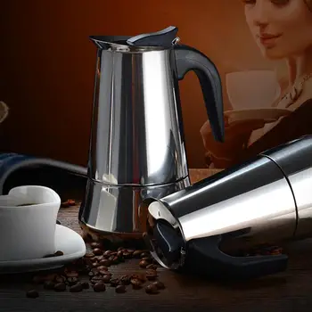 100/200/300/450/600 ml Prenosni aparat za Kavo Vrh Moka iz Nerjavečega Jekla Lonec Espresso Kave Brewer grelnik vode Barista Percolat Moka Pot