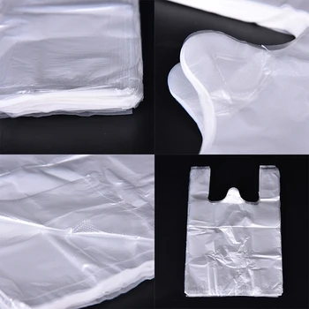 100 kozarcev Plastični T-Shirt Design trgovina na Drobno Nakupovanje Supermarket Vrečke Ročaji Pakiranje 20*30 cm