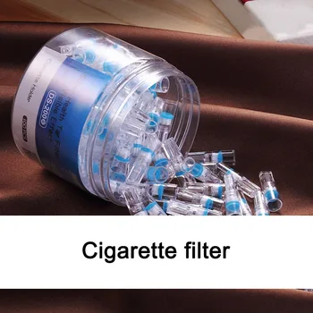 100 kozarcev za Enkratno uporabo Tobak Cigarete Filter Kajenje Zmanjša Katran Filtracija Čiščenje Imetnik BOM666