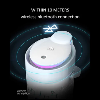 1000mL Aromaterapija Avto USB Powered Vlažilnik Bluetooth Zvočnik Razpršilo