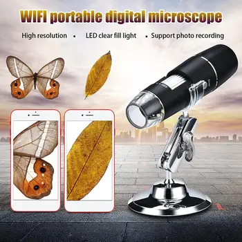 1000X/1600X Wifi/USB Mikroskop Digitalni Mikroskop Lupo Fotoaparat 8LED w/Stojalo za Android, IOS (iPhone, iPad Mikroskopom Nova