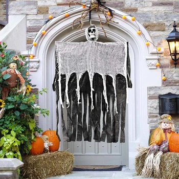 100cm Lobanje Halloween Visi Duha (Hiša strahov), ki Visi Grim Reaper Grozo Rekviziti Za Domača Vrata Bar Klub Halloween Okraski