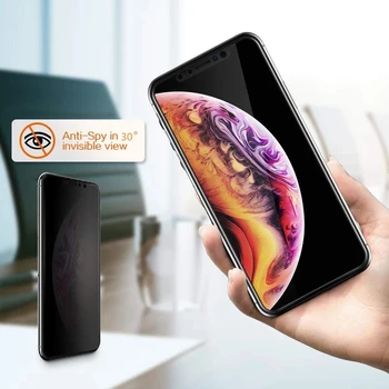 100D Anti Vohun Peep Zasebnosti Kaljeno Steklo za IPhone 11 Max Pro XS XR X SE 2020 Zaščitnik Zaslon na IPhone 12 Pro Max 7 8 6 Plus