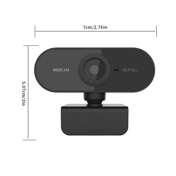 1080P Samodejna Izostritev Webcam Mini Računalnik PC Spletna Kamera Z Mikrofonom Vrtljiv Kamere Za Živo Kliče Konferenca Dela
