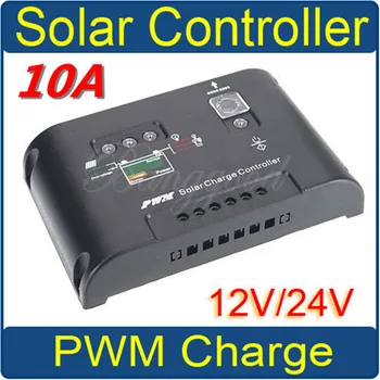 10A/20A 12V/24V Auto Priznanje Solarni Krmilnik PWM Solarni Panel Regulator Baterija 12V Avto Polnilec Regulator LCD-Zaslon