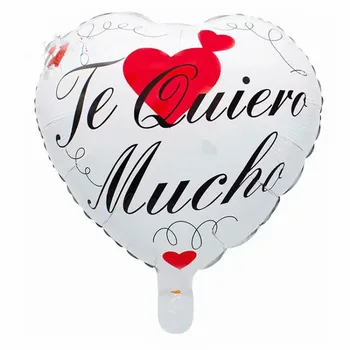 10pcs 18 inch TE AMO španski Ljubim Folija Baloni Te Quiero Mucho Srce Oblika Za Valentinovo/Poroka Dekor Helij Globos
