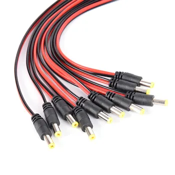 10PCS 5.5x2.1mm 12V DC Power Dc napajalni kabel Podaljšek, Moški Kabel, Vtič za CCTV Kamere LED Luči