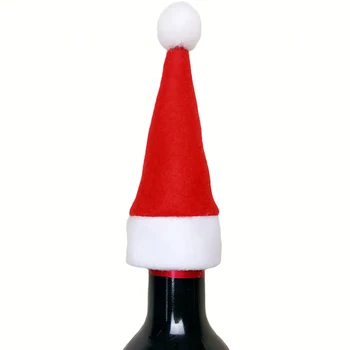 10pcs Hat Santa Božič Božič Nosilec za Žep Večerja namizni Pribor Jedilni pribor Primeru Zajema Nož, Žlico Vilice Vrečko Steklenico Vina Skp Dekoracijo