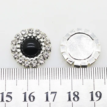 10pcs/komplet 19 mm Krog Pisane Diamond Pearl Nosorogovo Gumbi Kristalno za Poroko Otroka, Lase, Nakit, Okrasni Dodatki