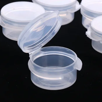 10pcs Kozmetični Gumb Jar 5g prozorne Plastike Gumb Box Mini Q Box Majhen Lonec Puščanje Dokazilo Krema Prazno Ličila Posodo Vzorec Kozarci