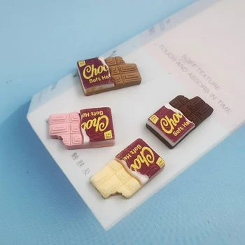 10pcs Modni Roza Čokolada Smolo čarobne gumbe Za Uhan Ugotovitve 3D Telefon Primeru Ogrlica DIY Okras, Nakit, Izdelava C461