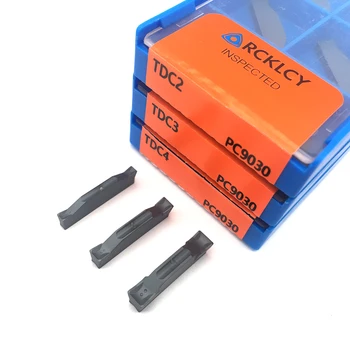 10PCS Utorov orodje TDC2 TDC3 TDC4 TDC5 PC9030 2 mm 3 mm 4 mm visoko kakovost Utorov karbida vstavite stružni vstavite