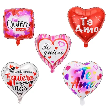 10pcs/veliko 18-inch srce baloni poroko valentinov Dni ljubim Aluminijaste folije helij globos poročno dekoracijo globos