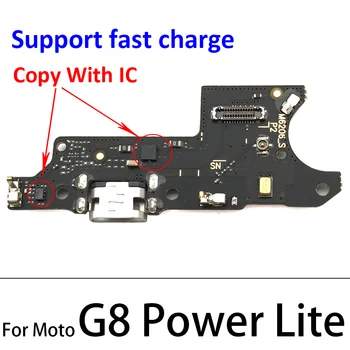 10Pcs/Veliko, Polnjenje prek kabla USB Vrata Odbor Flex Kabel Priključek Deli Za Motorola Moto G8 Moč Lite Mikrofon Modul
