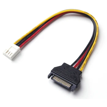 10pcs/veliko SATA 15 Pin moški mini 4 Pin Ženski FDD Kekec Adapter za Trdi Disk Napajalni Kabel 18 cm