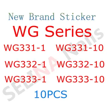 10PCS WG serijo Luksuznih Oblikovalec blagovne Znamke Logotip Nohte, Nalepke Nasmeh Slikarstvo Pismo Nohti Dekoracijo