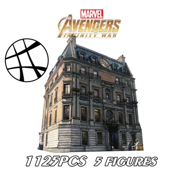 1125PCS Marvel Avengers DR Čudno Sanctum Sanctorum Ironman Spiderman 76108 Infinity Vojne Endgame Gradnik Opeke Otrok Darilo