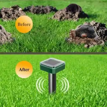 12 Paketi Prostem Sončne Ultrazvočne Vibracije Pest Repeller Kača Repeller Mol Repeller za Travnik, Vrt, Dvorišče Kmetije