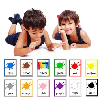 12Pcs/Set Montessori Otroci angleščina Učenje Besedo Kartice Igrače Izobraževalne Kartice Flash Za Otroke, Pomnilnika Igre Flashcards W3M9