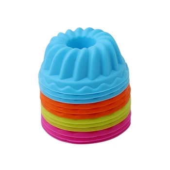 12pcs Silikonski Torto Plesni Fondat 3D Muffin Cupcake Bučna Obliki Nonstick Odporne Večkratno uporabo Kuhinja Peko Torto Plesni Orodja