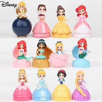 12pcs/veliko Disney Princesa Model Igrače, Lutke Otroka Kapsula Princesa Kroglice Akcijska Figura, Pvc Torto Dekoracijo Igrače Za Otroke