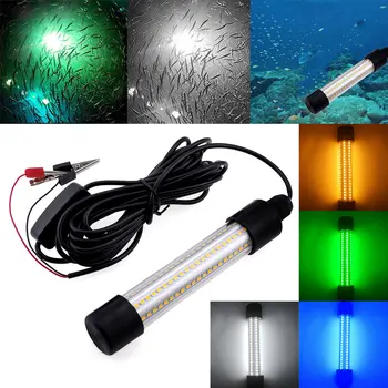 12V 1200 Lumnov LED Podvodna Ribolov Svetloba Podvodno Ribe Finder Noč, Čoln, Zunanja Razsvetljava Bele Toplo, Zeleno Modra Lučka