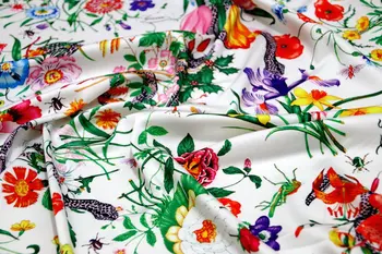 145 cm tiskane tkanine Fashion Week modni brvi fashion saten tkanina ročno izdelan diy obleko tkanine materiala na debelo krpo