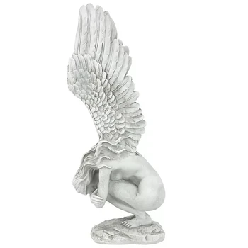 15 cm/24 cm Odkup Angel Krila Smolo Kip Doma Dekoracijo Figurice na Prostem, Vrtni Okraski Darilo
